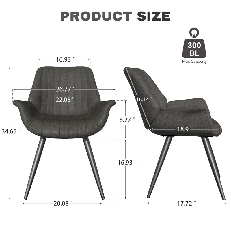 Fauteuil rembourré en velours Dutch, Gris