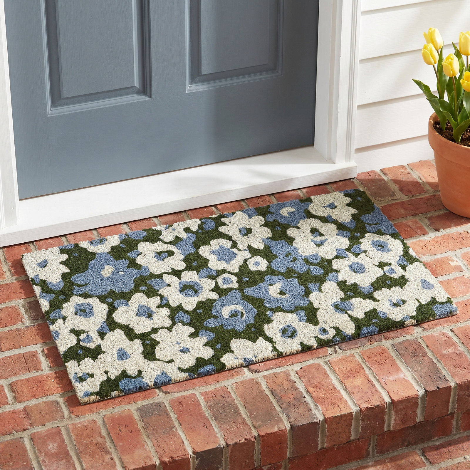 Lucie Floral Non-Slip Doormat