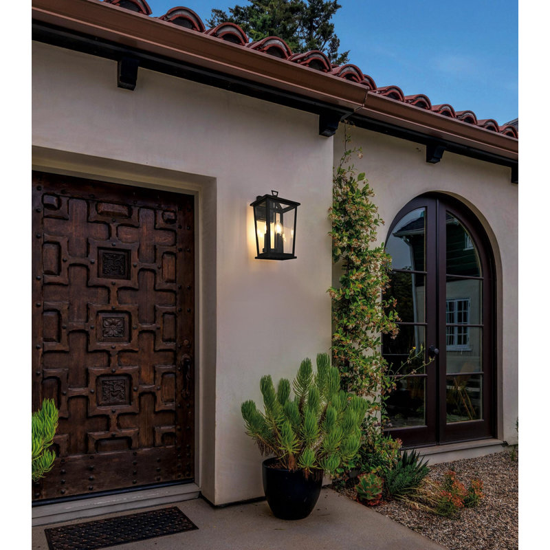 Jamila 9.45 Inch Outdoor Wall Sconce in Black