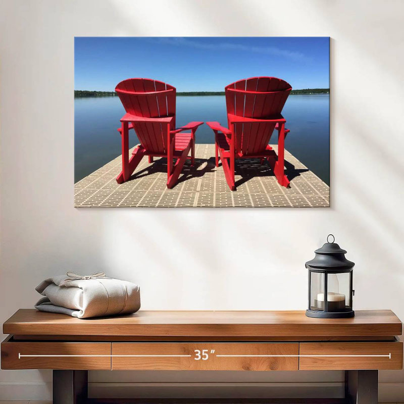 Mehar Red Adirondack Chairs, 8" H x 12" W