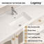 Lavabo vasque 18 po x 12 po Lavabo vasque rectangulaire en céramique blanche