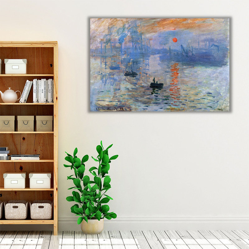 Impression Sunrise, 1872 - reproduction d'art sur toile, H 12 po x l 18 po