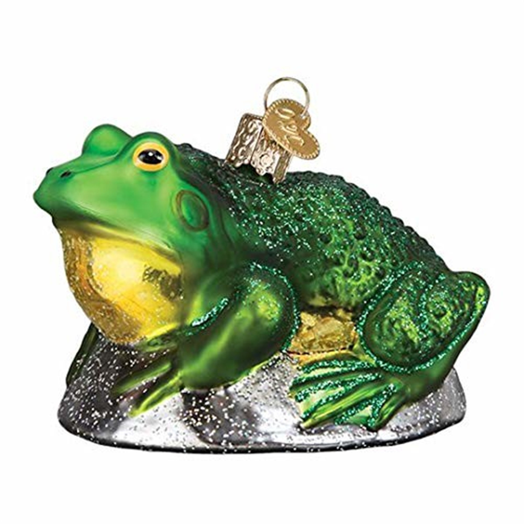 Old World Christmas Glass Blown Bull Frog Ornament Solid Hanging ...