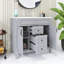 36 po Ensemble de meuble-lavabo autoportant avec comptoir intégré en céramique brillante-114249069