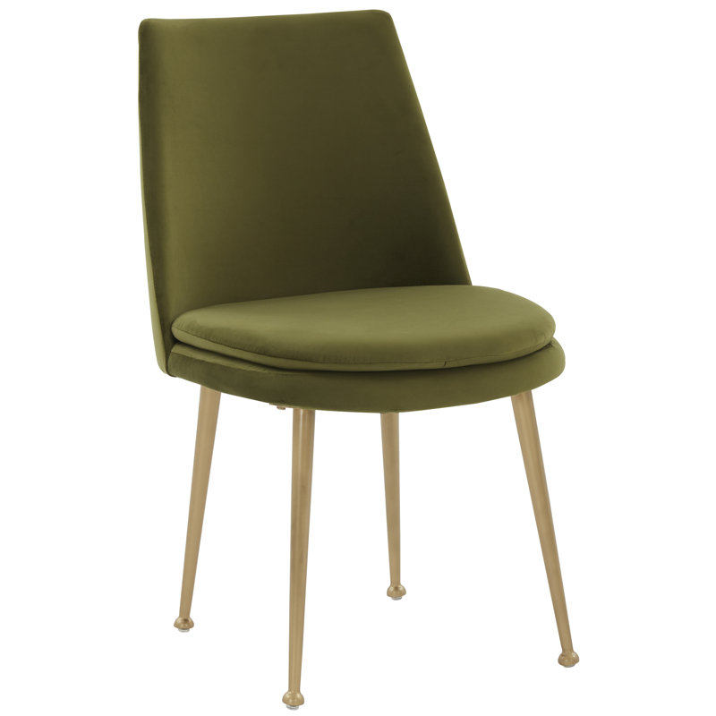 Chaise d'appoint en velours Siena, Vert olive