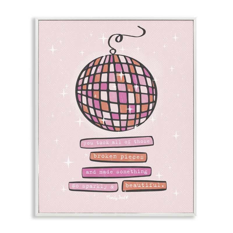 Giclée encadrée Sparkly & Beautiful, design par Mandy Ford Art + Illustration, H 14 po x l 11 po