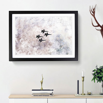 Colourful Jets in Flight in Abstract - Picture Frame Graphic Art Print