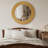 Modern Round Wall Mirror With Textured Frame, 27.6" Decorative Accent Mirror For Living Room, Bedroom & Entryway