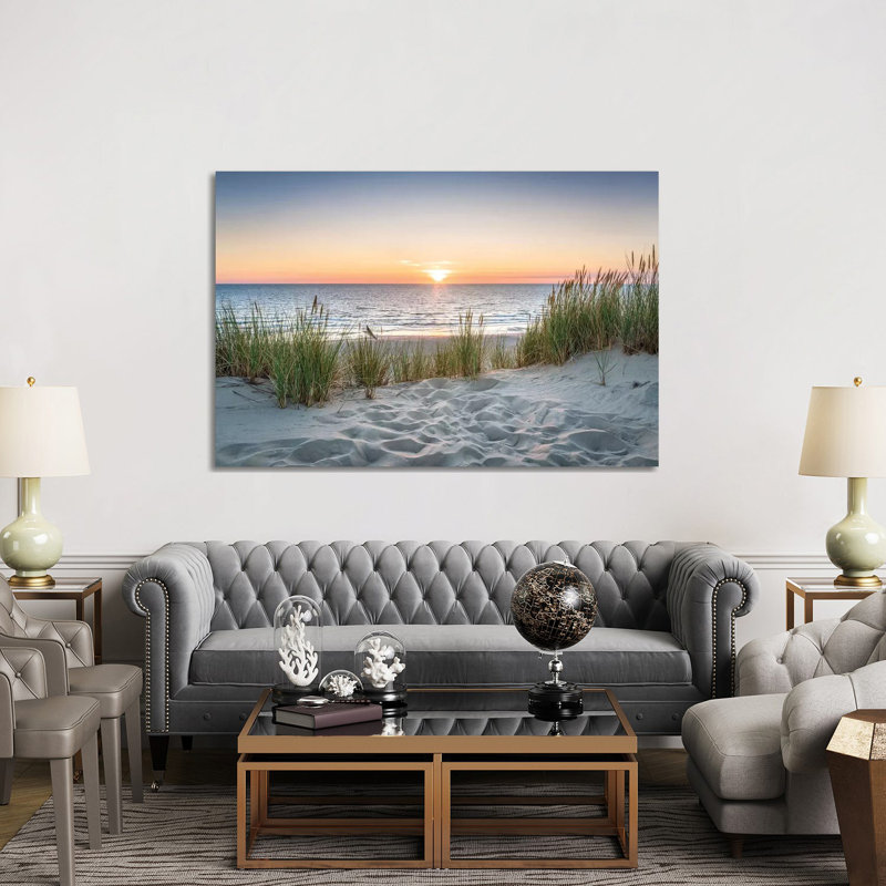 «Beautiful Sunset at the Beach» par Jan Becke - reproduction de photo, H 40 po x l 60 po, Toile tendue, Sans cadre