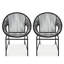 Ensemble de 2 chaises d'extérieur en osier, rotin et structure en fer Nusa-180874274