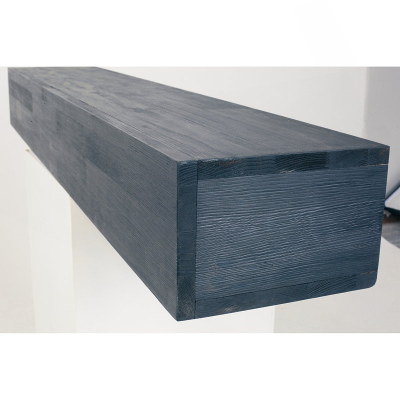 72" Rustic Wood Fireplace Mantel,Wall-Mounted & Floating Shelf For Home Decor, Black