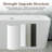 CASAINC 59" Rectangle Acrylic Freestanding Soaking Bathtub With Overflow Hole ＆ Center Drain, Glossy White