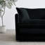 Fauteuil Comfy personnalisé à assise simple en chenille noire avec structure stable