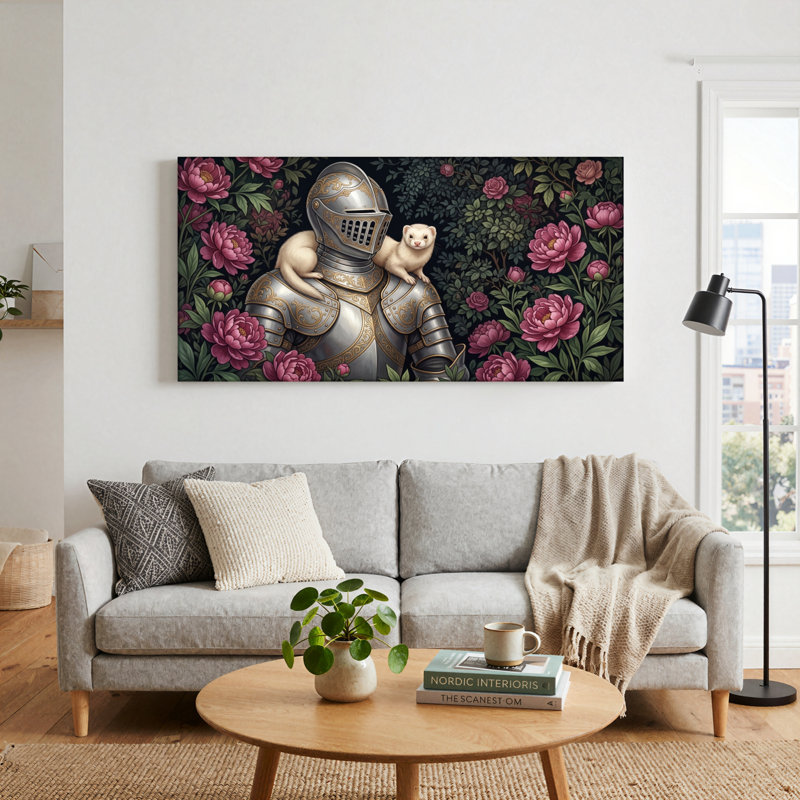 Ensemble de 1 tableau sur toile Knight Ferret, 32“W x 16”H, Toile tendue