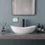 Lavabo de salle de bain vasque ovale en céramique blanche