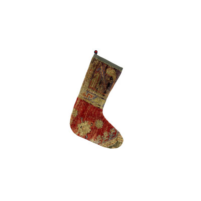 Tapis de Noël cadeau de Noël bas fait à la main 7 pi x 17 po # 2122