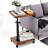 C Table End Table Adjustable Height,C Shaped End For Couch,Snack Tables,360°Swivel TV Tray Sofa Table,Tables That Slide Under,Coffee Sidetable, Walnut Color