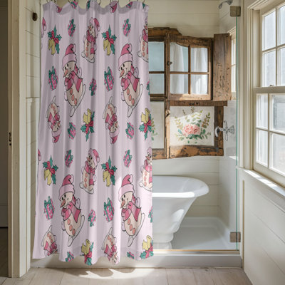 Rideau de douche standard 1 pièce Pink Holiday