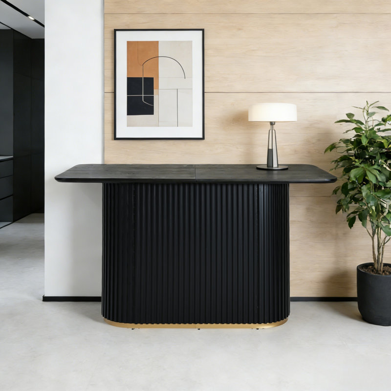 63.00"L Counter Table -Black, Black