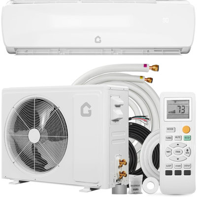 18000 BTU Mini Split AC & Heat Pump, 19 SEER2 Inverter, 230V, 6 Modes, Cools 1250 Sq. Ft, Install Kit