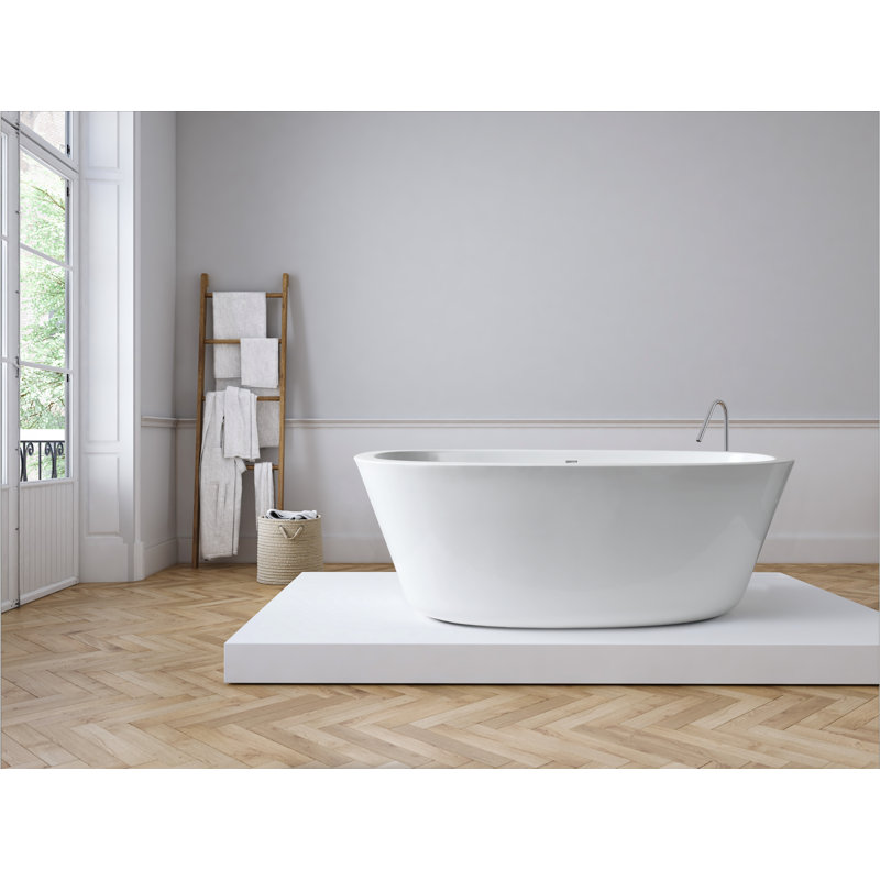 Kala 66'' x 32'' Soaking Acrylic Bathtub