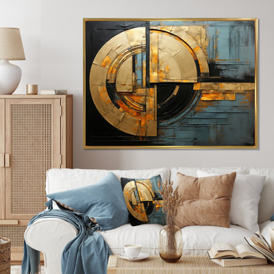«Hardedge Golden Geometric II», reproduction sur toile