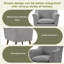Fauteuil surdimensionné en acier tissé 31,5 po-192412249