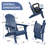 Plastic Folding Adirondack Chair with Adjustable Backrest-1013810292