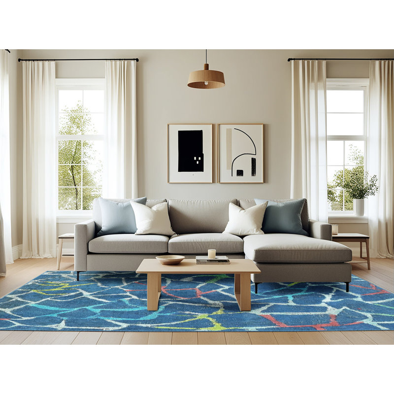 Abstract Indoor Rug, Rectangle 6' x 9'