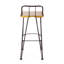 Tabouret de bar industriel en bois et en métal DENALI, durable et élégant pour les loisirs en plein air