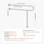 Toilet Safety Rail, U-Shaped Handicap Grab Bar