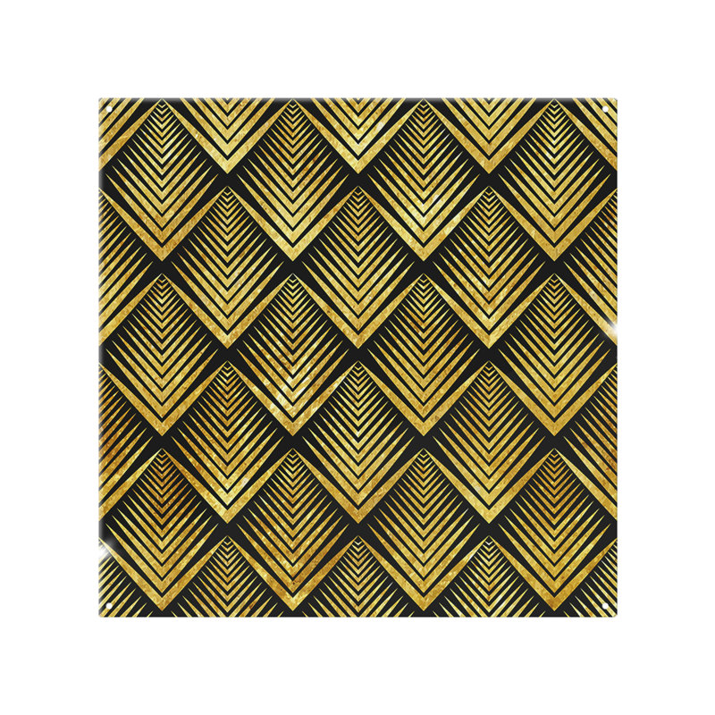 Geometric Flower Pattern Splash Back, 70cm L x 50cm W