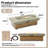 48" Iron Fire Pit Table With Wood Grain