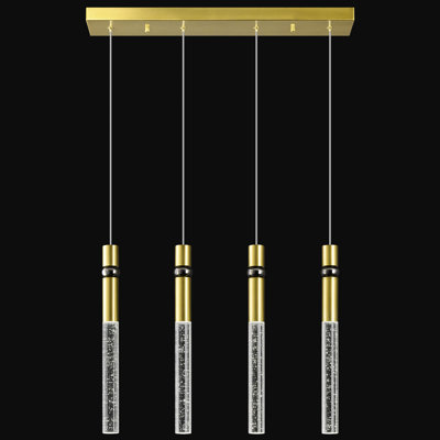 Nakendra - Light Modern Dining Room Light Fixtures Ceiling Dimmable LED Crystal Pendant Light