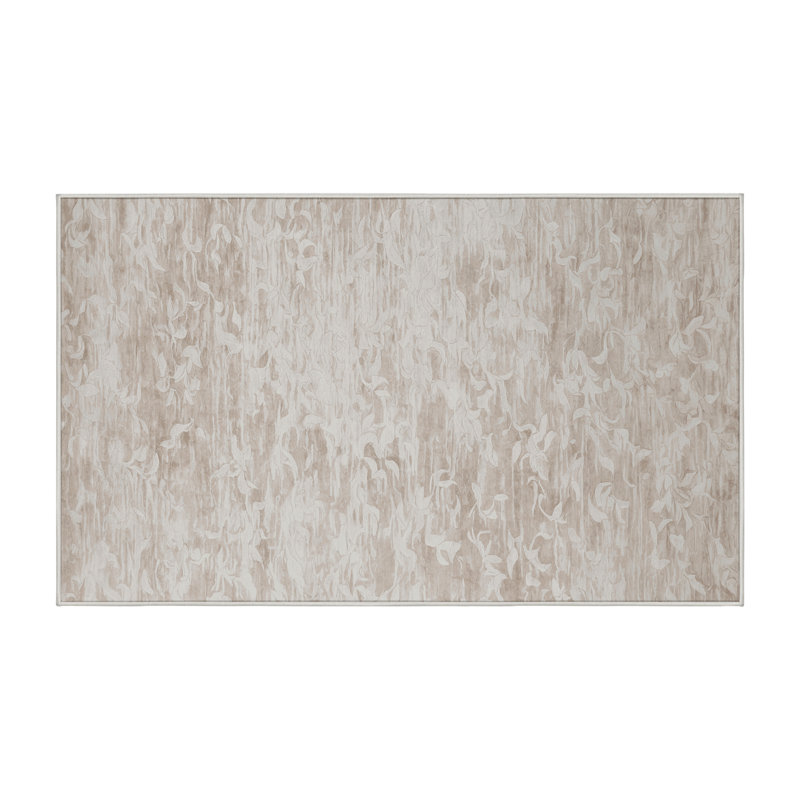 Machine Washable Beige Area Rug GSIX03584, Rectangle 8' x 12'
