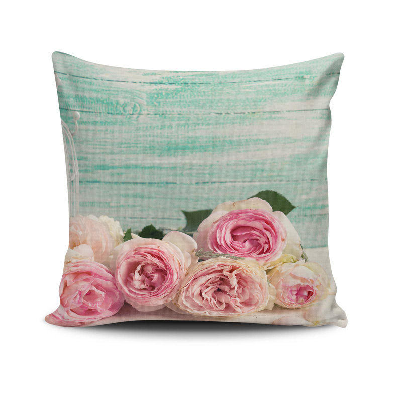 Housse de coussin décorative Ermana, 17 x 17 pouces, 50% coton / 50% polyester | Lavable à la machine à 104 ° F, repassable, fermeture à glissière dissimulée | Parfait pour le salon, la chambre à coucher et la décoration intérieure élégante