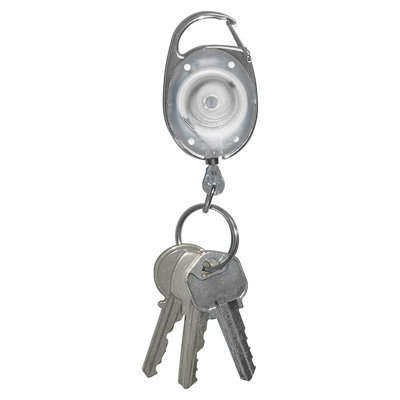 Porte-clés Reel, cordon rétractable 30 po, paquet de 6, chrome