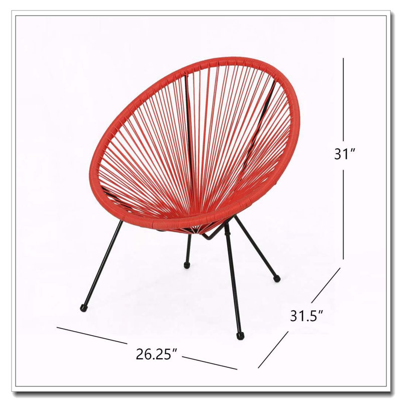 Ensemble de chaise longue de patio, Orange