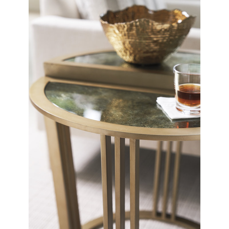 Sunset Key Glass Frame End Table