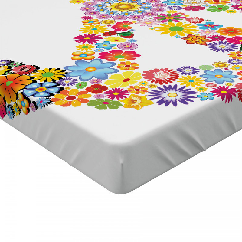 Microfiber Floral Fitted Sheet, Twin XL Fitted Sheet