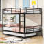 Lit superposé double au-dessus de double avec lit gigogne simple-1162892187