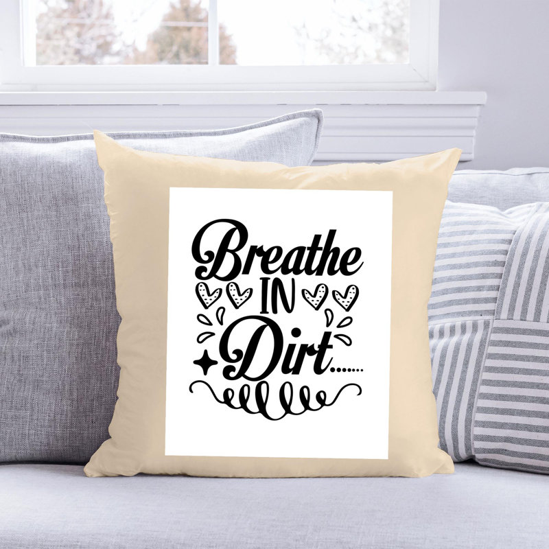 Amour de jardin - Citation amusante 252 - Coussin décoratif inclus, H 18 po x l 18 po