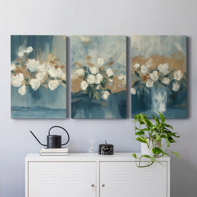 Série d'étude florale CLxxxi - ensemble de toiles tendues avec châssis Premium - prêt à être accroché