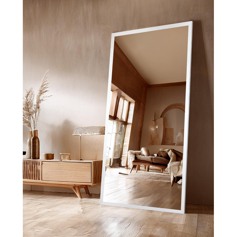  Miroir de plancher Ozark, Blanc, 75 po x 30 po