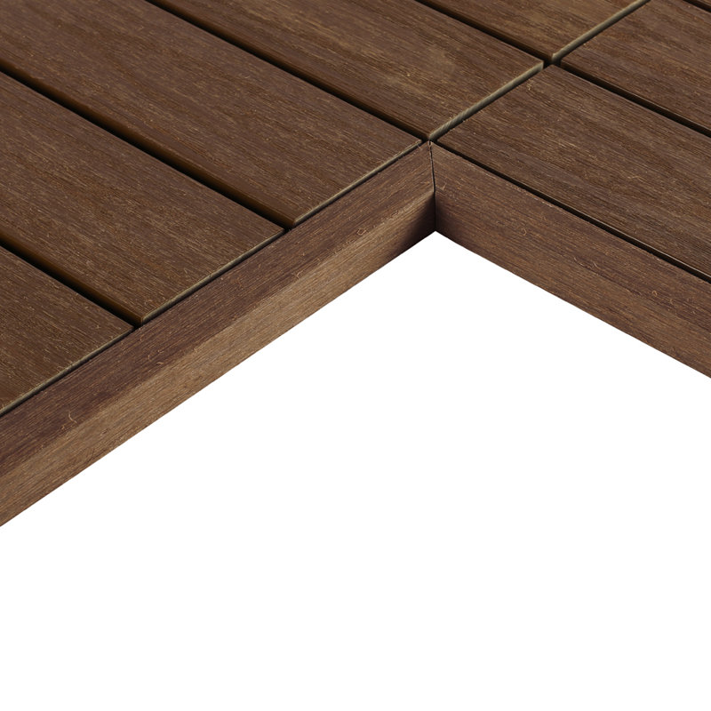 Carreau de terrasse intérieur composite 1/12 pi x 1 pi en brésilien Ipe (2 pièces / boîte), Ipe brésilienne