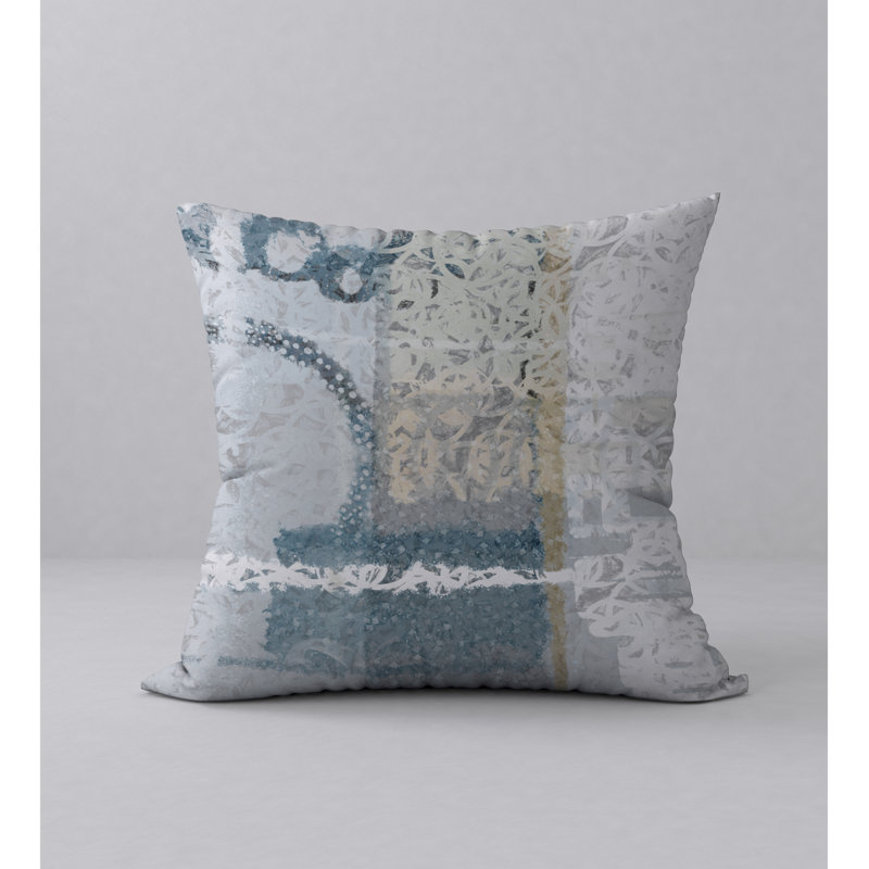 Abstract Throw Pillow, 18" H x 18" W