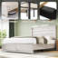  Louby 49" Farmhouse Queen Platform Bed, Distressed White-766527138-766527137