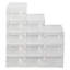 Paquet de 12 boîtes de rangement pour chaussures empilables en plastique transparent blanc - assemblage pliable, porte transparente, convient à 5,0-10 / eu 37-44 chaussures (23 x 33,4 x 14 cm), capacité de 1 kg