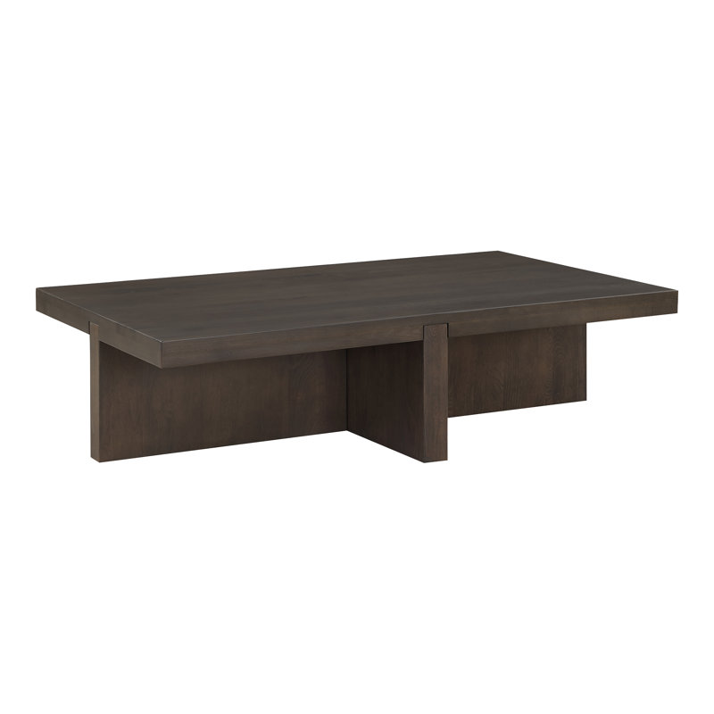 Solid Wood Coffee Table, Dark Brown