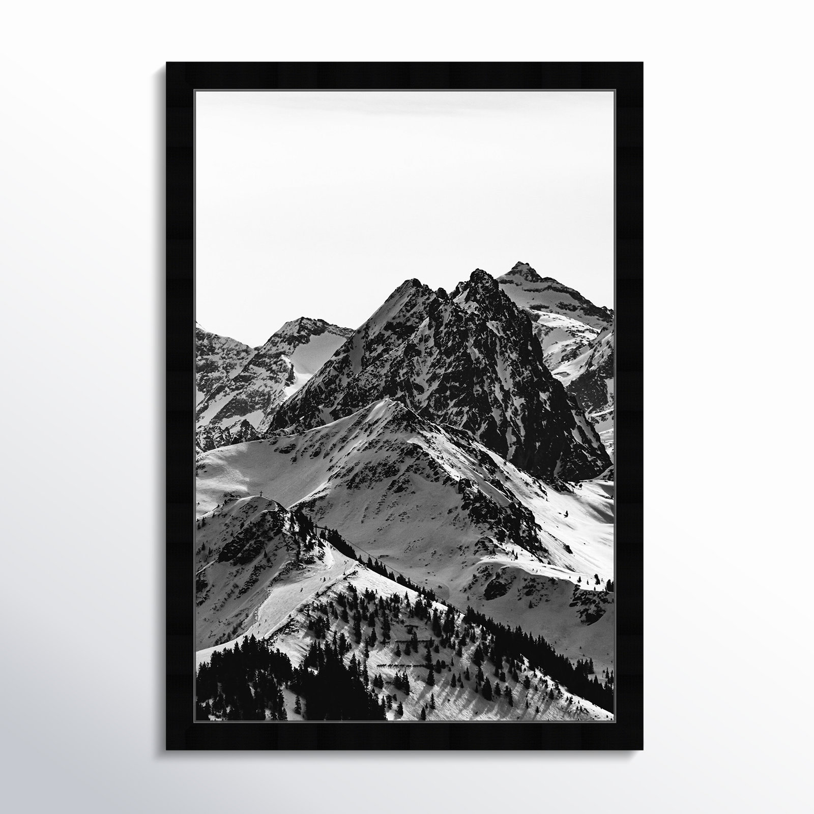 Up the Mountain Print by Oliver Gal, 17" H x 12" W x 0.5" D, Black